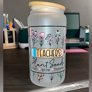 16 ounce glass beer can cup. New.